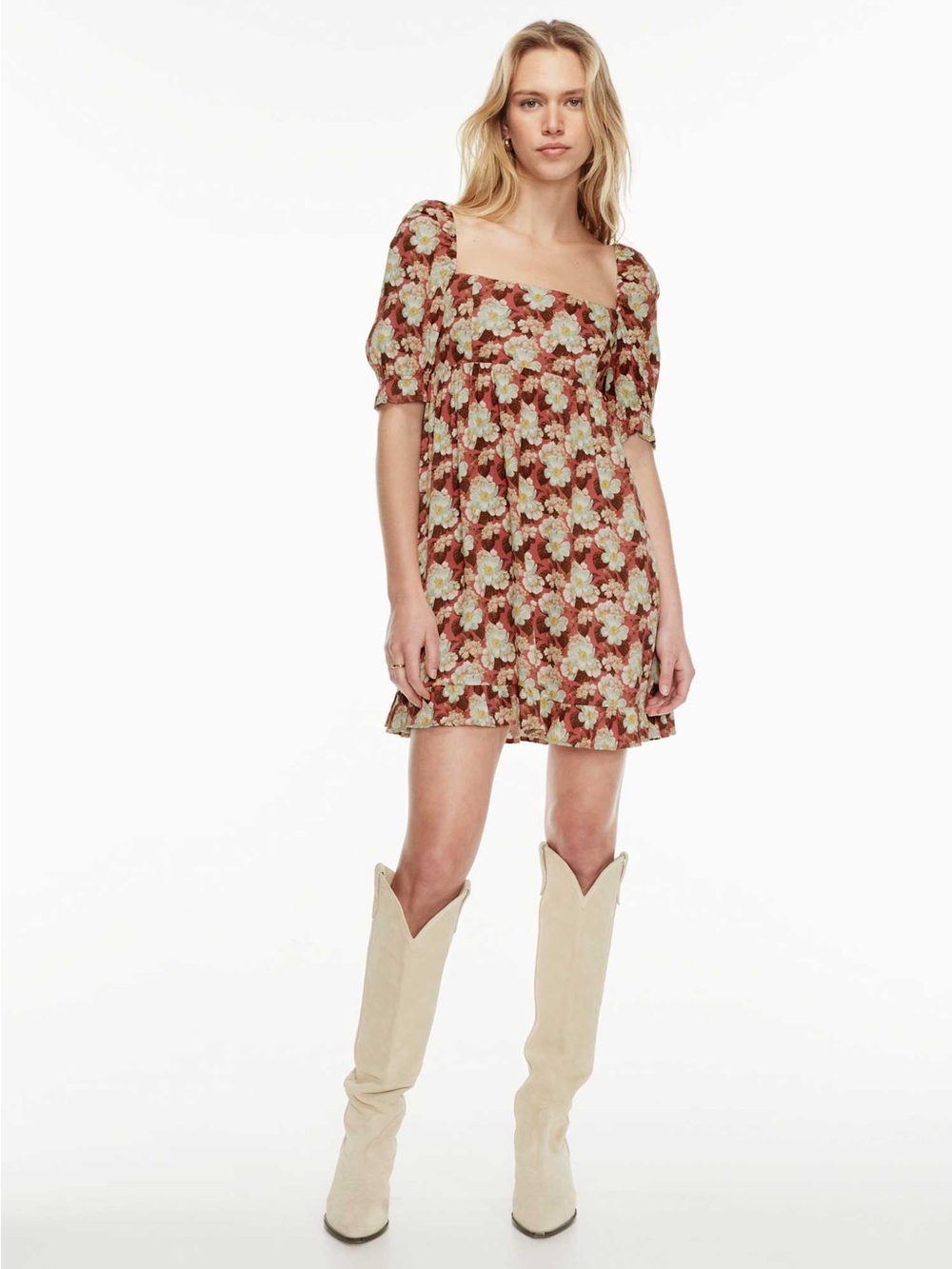 Aritzia Wilfred Floral Mini Dress